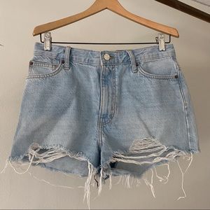 BDG girlfriend high waisted denim shorts
